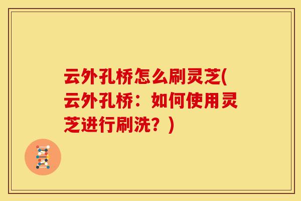 云外孔桥怎么刷灵芝(云外孔桥:如何使用灵芝进行刷洗?)
