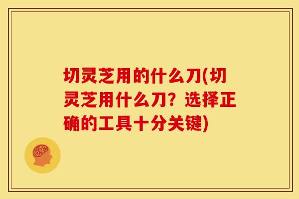 切灵芝用的什么刀(切灵芝用什么刀?选择正确的工具十分关键)