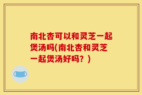 南北杏可以和灵芝一起煲汤吗(南北杏和灵芝一起煲汤好吗?)