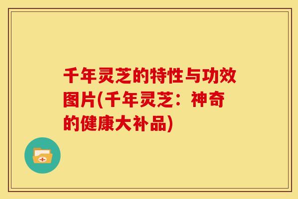 千年灵芝的特性与功效图片(千年灵芝：神奇的健康大补品)