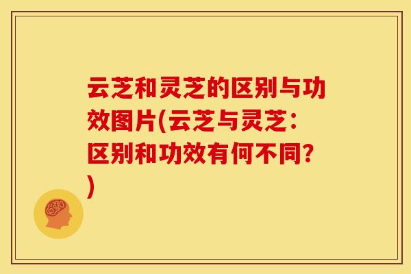 云芝和灵芝的区别与功效图片(云芝与灵芝：区别和功效有何不同？)