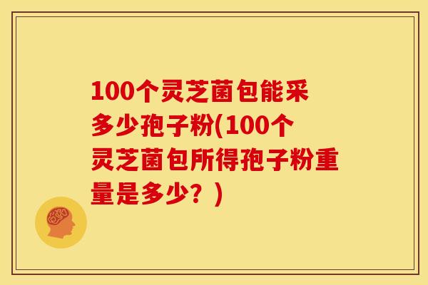 100个灵芝菌包能采多少孢子粉(100个灵芝菌包所得孢子粉重量是多少?)