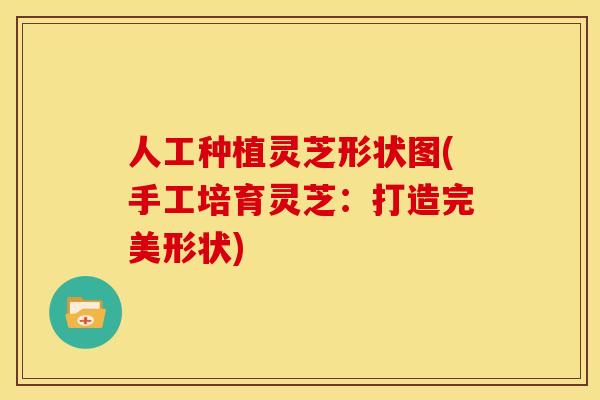 人工种植灵芝形状图(手工培育灵芝:打造完美形状)
