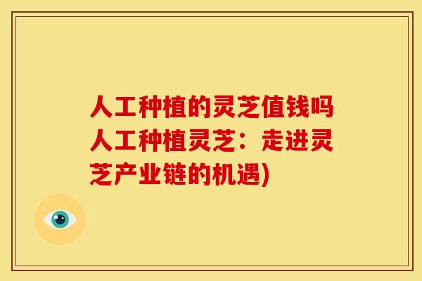 人工种植的灵芝值钱吗人工种植灵芝：走进灵芝产业链的机遇)
