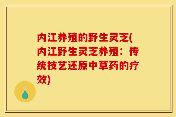 内江养殖的野生灵芝(内江野生灵芝养殖:传统技艺还原中草药的疗效)