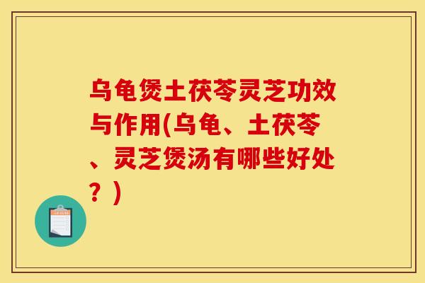 乌龟煲土茯苓灵芝功效与作用(乌龟、土茯苓、灵芝煲汤有哪些好处?)
