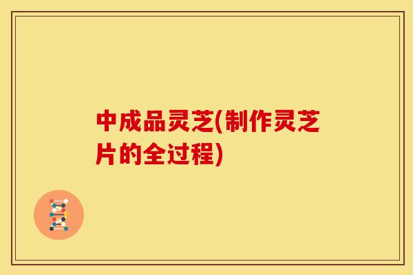 中成品灵芝(制作灵芝片的全过程)
