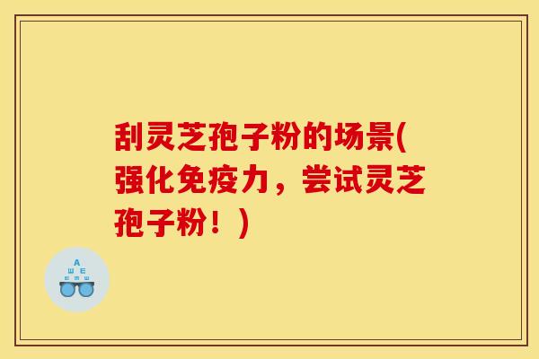刮灵芝孢子粉的场景(强化免疫力,尝试灵芝孢子粉!)