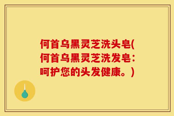 何首乌黑灵芝洗头皂(何首乌黑灵芝洗发皂:呵护您的头发健康。)