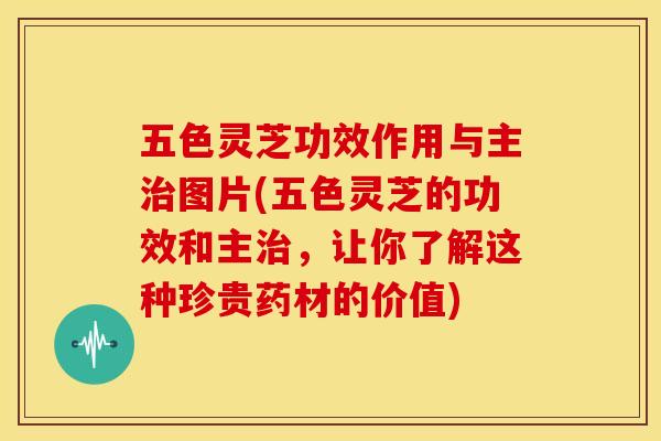五色灵芝功效作用与主治图片(五色灵芝的功效和主治,让你了解这种珍贵药材的价值)