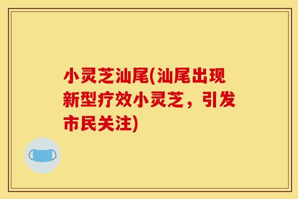 小灵芝汕尾(汕尾出现新型疗效小灵芝，引发市民关注)