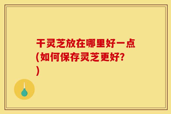 干灵芝放在哪里好一点(如何保存灵芝更好？)