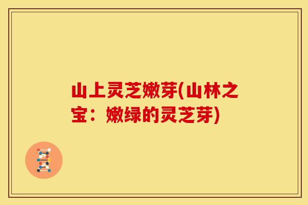 山上灵芝嫩芽(山林之宝:嫩绿的灵芝芽)