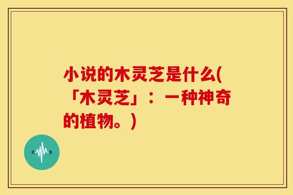 小说的木灵芝是什么(「木灵芝」：一种神奇的植物。)