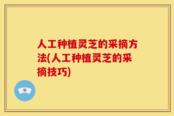 人工种植灵芝的采摘方法(人工种植灵芝的采摘技巧)