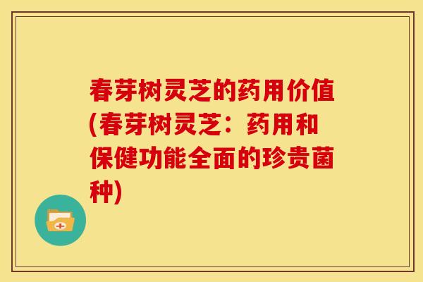 春芽树灵芝的药用价值(春芽树灵芝:药用和保健功能全面的珍贵菌种)