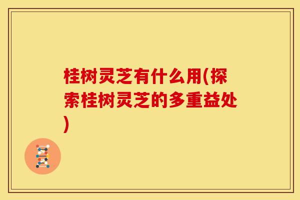 桂树灵芝有什么用(探索桂树灵芝的多重益处)