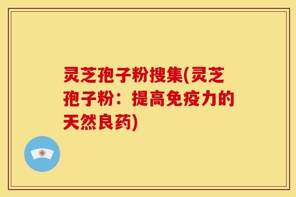 灵芝孢子粉搜集(灵芝孢子粉:提高免疫力的天然良药)