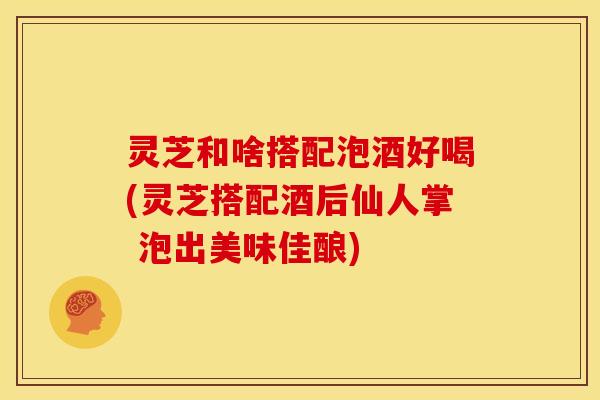 灵芝和啥搭配泡酒好喝(灵芝搭配酒后仙人掌 泡出美味佳酿)