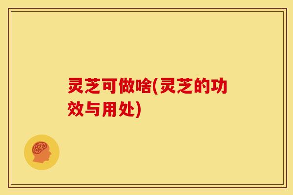 灵芝可做啥(灵芝的功效与用处)