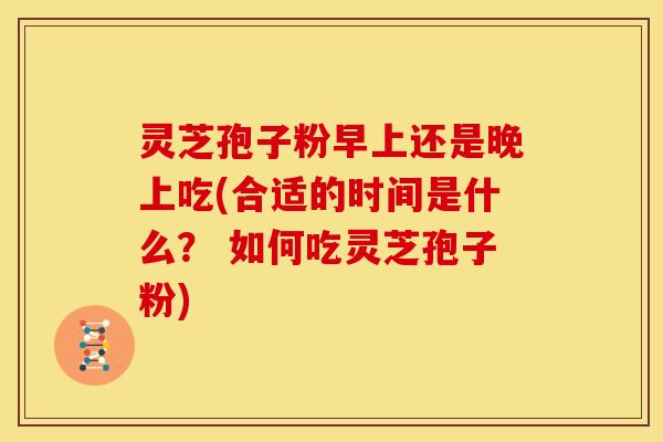 灵芝孢子粉早上还是晚上吃(合适的时间是什么? 如何吃灵芝孢子粉)