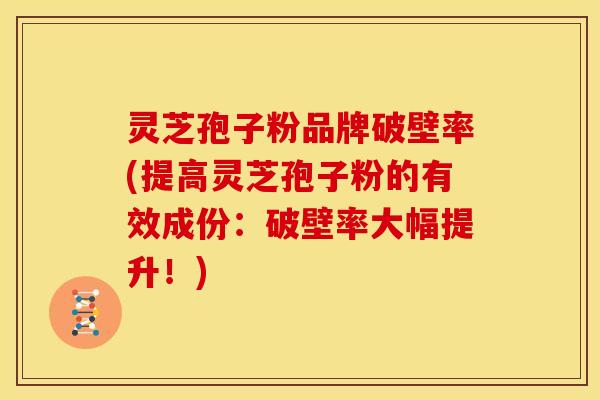 灵芝孢子粉品牌破壁率(提高灵芝孢子粉的有效成份:破壁率大幅提升!)