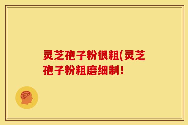 灵芝孢子粉很粗(灵芝孢子粉粗磨细制!