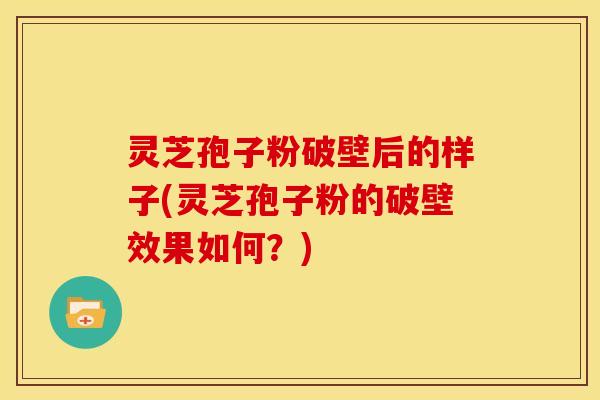 灵芝孢子粉破壁后的样子(灵芝孢子粉的破壁效果如何?)