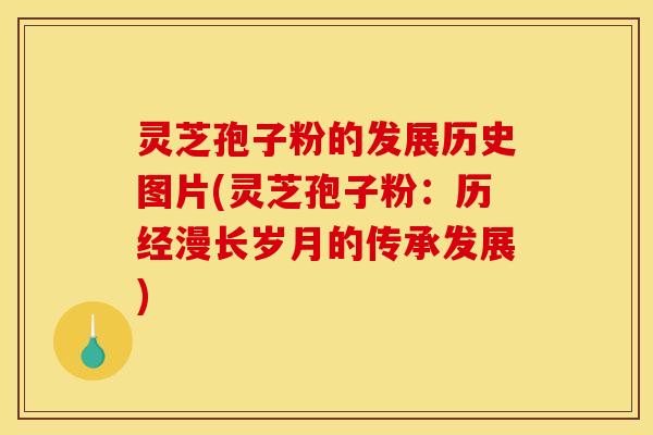 灵芝孢子粉的发展历史图片(灵芝孢子粉:历经漫长岁月的传承发展)