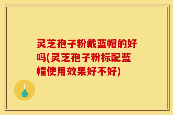 灵芝孢子粉戴蓝帽的好吗(灵芝孢子粉标配蓝帽使用效果好不好)