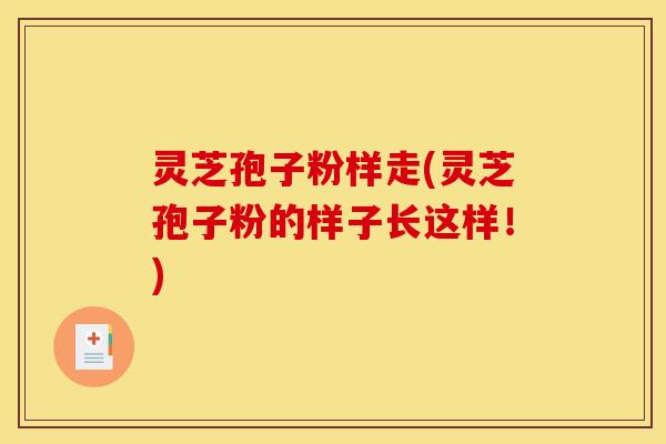 灵芝孢子粉样走(灵芝孢子粉的样子长这样！)