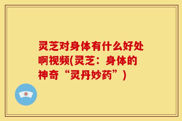 灵芝对身体有什么好处啊视频(灵芝：身体的神奇“灵丹妙药”)