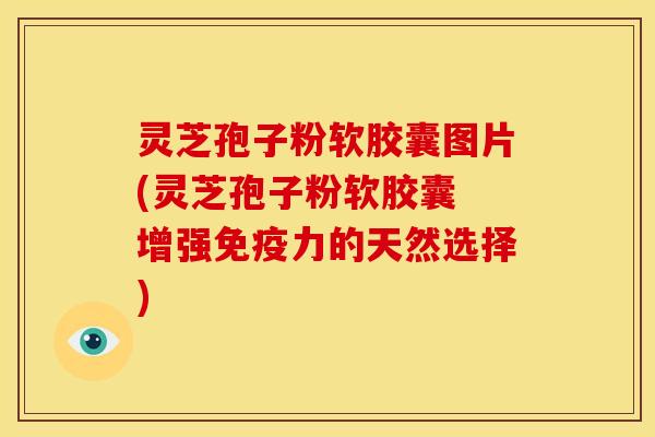 灵芝孢子粉软胶囊图片(灵芝孢子粉软胶囊 增强免疫力的天然选择)