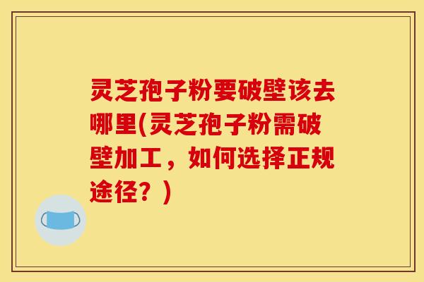 灵芝孢子粉要破壁该去哪里(灵芝孢子粉需破壁加工,如何选择正规途径?)