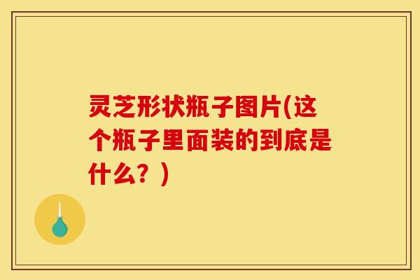 灵芝形状瓶子图片(这个瓶子里面装的到底是什么?)