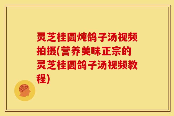 灵芝桂圆炖鸽子汤视频拍摄(营养美味正宗的灵芝桂圆鸽子汤视频教程)