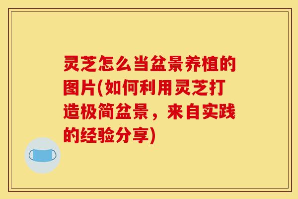 灵芝怎么当盆景养植的图片(如何利用灵芝打造极简盆景,来自实践的经验分享)