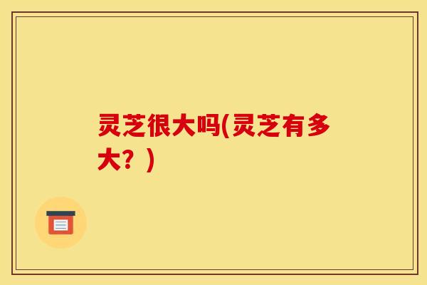 灵芝很大吗(灵芝有多大?)