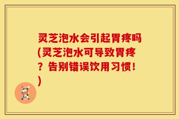 灵芝泡水会引起胃疼吗(灵芝泡水可导致胃疼?告别错误饮用习惯!)