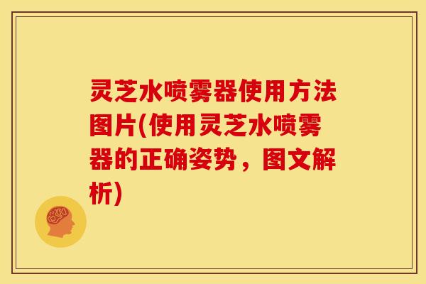 灵芝水喷雾器使用方法图片(使用灵芝水喷雾器的正确姿势,图文解析)