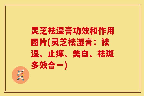 灵芝祛湿膏功效和作用图片(灵芝祛湿膏:祛湿、止痒、美白、祛斑多效合一)