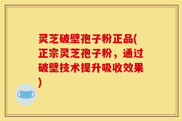 灵芝破壁孢子粉正品(正宗灵芝孢子粉,通过破壁技术提升吸收效果)
