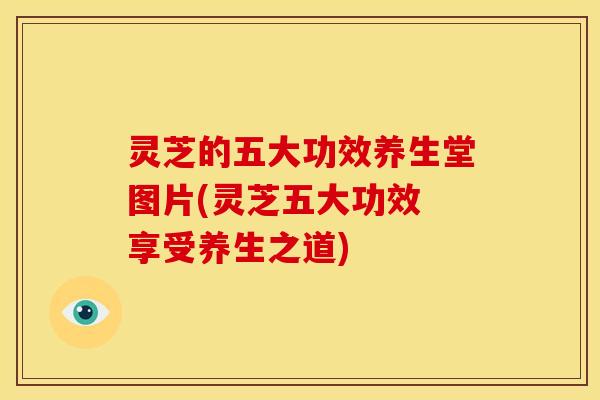 灵芝的五大功效养生堂图片(灵芝五大功效 享受养生之道)