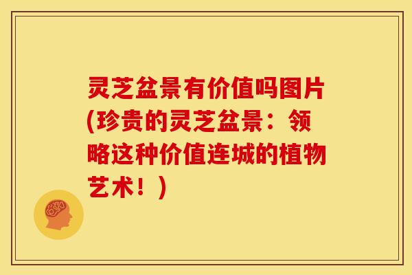 灵芝盆景有价值吗图片(珍贵的灵芝盆景:领略这种价值连城的植物艺术!)