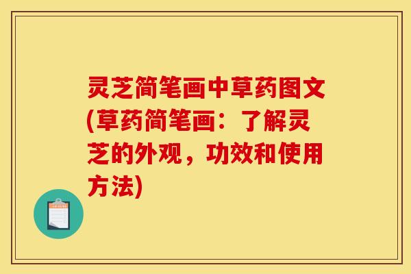 灵芝简笔画中草药图文(草药简笔画:了解灵芝的外观,功效和使用方法)