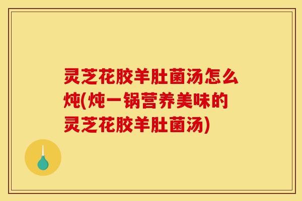 灵芝花胶羊肚菌汤怎么炖(炖一锅营养美味的灵芝花胶羊肚菌汤)
