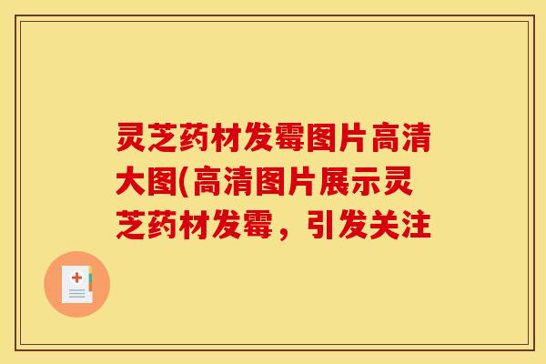灵芝药材发霉图片高清大图(高清图片展示灵芝药材发霉,引发关注