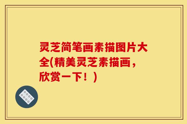 灵芝简笔画素描图片大全(精美灵芝素描画，欣赏一下！)