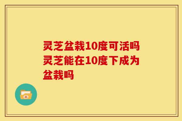 灵芝盆栽10度可活吗灵芝能在10度下成为盆栽吗
