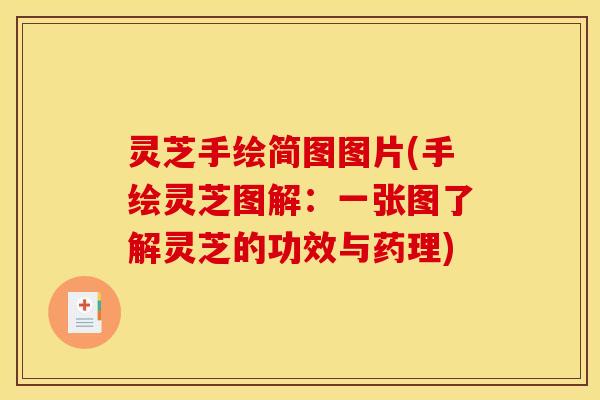 灵芝手绘简图图片(手绘灵芝图解:一张图了解灵芝的功效与药理)